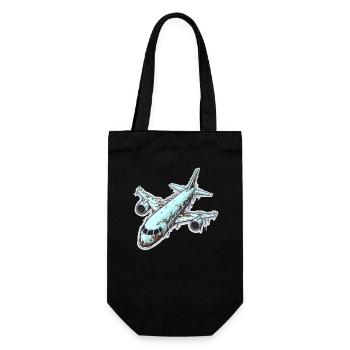 Airplane - illustration - Gift Bag for Bottles - black - Front
