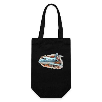 Airplane - illustration - Gift Bag for Bottles - black - Front