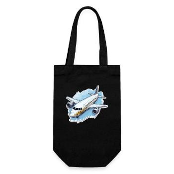 Airplane - illustration - Gift Bag for Bottles - black - Front