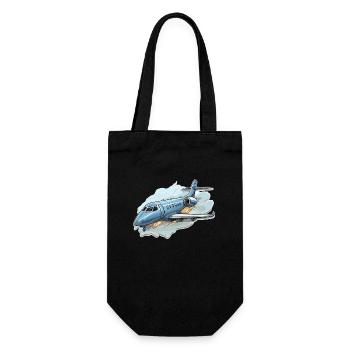 Airplane - illustration - Gift Bag for Bottles - black - Front