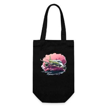 Airplane - illustration - Gift Bag for Bottles - black - Front