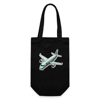 Airplane - illustration - Gift Bag for Bottles - black - Front