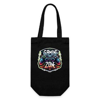 Gaming Zone - Controller Illustration - Geschenkbeutel für Flaschen - Schwarz - Vorne
