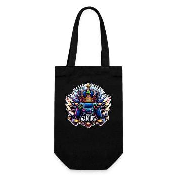 King of Gaming - Controller and Crown Illustration - Gift Bag for Bottles - black - Front