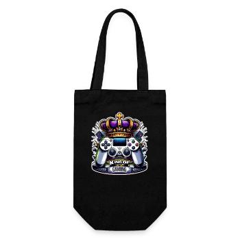 King of Gaming - Controller and Crown Illustration - Gift Bag for Bottles - black - Front