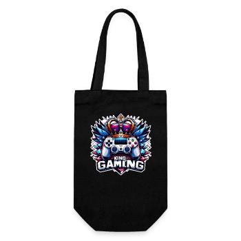 King of Gaming - Controller and Crown Illustration - Gift Bag for Bottles - black - Front