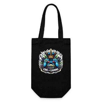 King of Gaming - Controller and Crown Illustration - Gift Bag for Bottles - black - Front