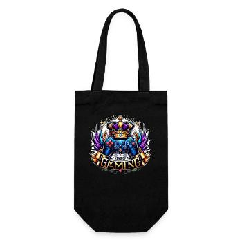 King of Gaming - Controller and Crown Illustration - Gift Bag for Bottles - black - Front