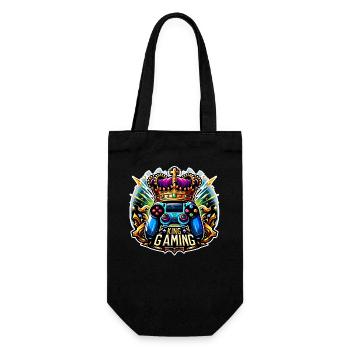 King of Gaming - Controller and Crown Illustration - Gift Bag for Bottles - black - Front