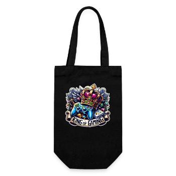 King of Gaming - Controller and Crown Illustration - Gift Bag for Bottles - black - Front