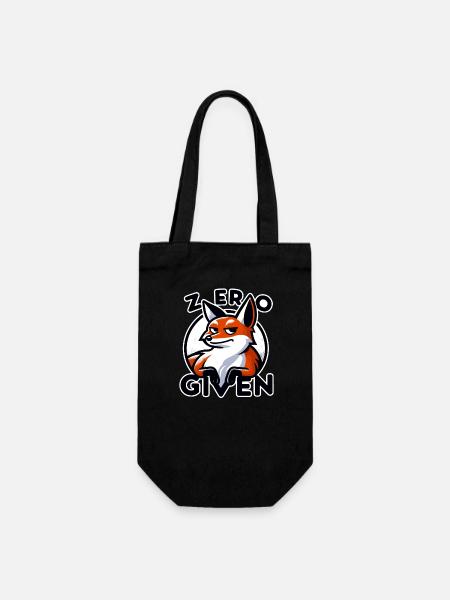 Zero Given - Fuchs Illustration - Geschenkbeutel für Flaschen - Schwarz