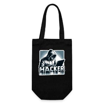 Hacker - Illustration - Sac à bouteille - noir - Devant