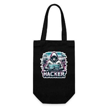 Hacker - Illustration - Sac à bouteille - noir - Devant