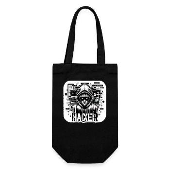 Hacker - Illustration - Sac à bouteille - noir - Devant