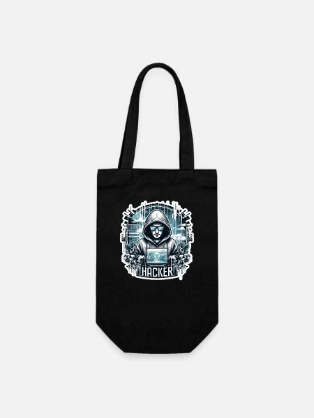 Hacker - Illustration - Sac à bouteille - noir