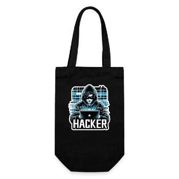 Hacker - Illustration - Sac à bouteille - noir - Devant