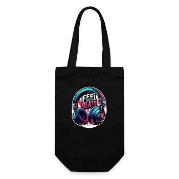 Ressentez les rythmes - Illustration d'un casque - Sac à bouteille - noir - Devant
