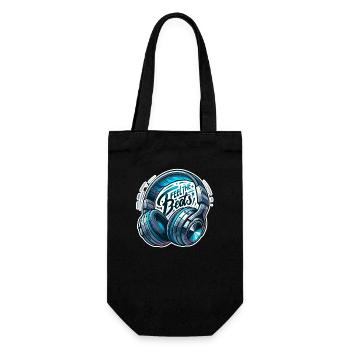 Ressentez les rythmes - Illustration d'un casque - Sac à bouteille - noir - Devant