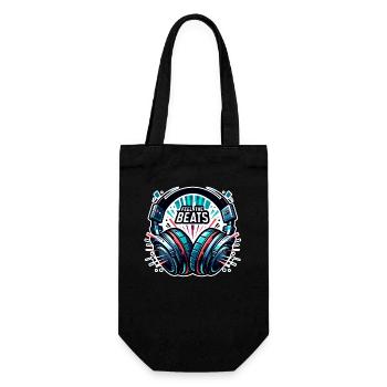 Ressentez les rythmes - Illustration d'un casque - Sac à bouteille - noir - Devant