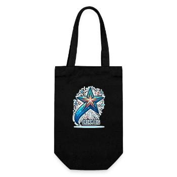 Rêvez grand - Illustration d’étoile filante - Sac à bouteille - noir - Devant