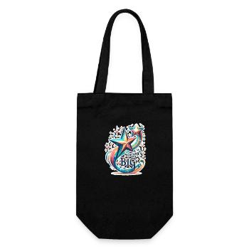 Rêvez grand - Illustration d’étoile filante - Sac à bouteille - noir - Devant