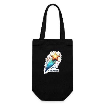 Rêvez grand - Illustration d’étoile filante - Sac à bouteille - noir - Devant