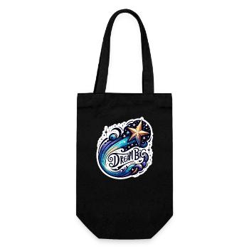 Rêvez grand - Illustration d’étoile filante - Sac à bouteille - noir - Devant