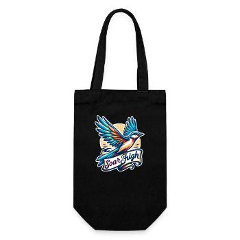 Soar High - Bird Illustration - Gift Bag for Bottles - black - Front
