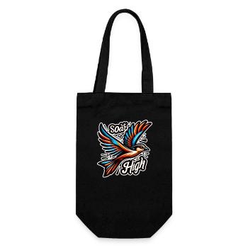 Soar High - Bird Illustration - Gift Bag for Bottles - black - Front