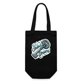 Unlock Dreams - Key Illustration - Gift Bag for Bottles - black - Front