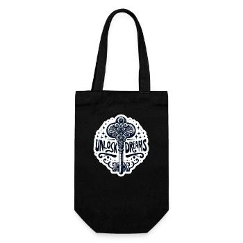 Unlock Dreams - Key Illustration - Gift Bag for Bottles - black - Front
