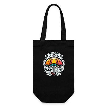 Restez au sec - Illustration de parapluie - Sac à bouteille - noir - Devant