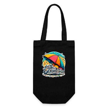 Restez au sec - Illustration de parapluie - Sac à bouteille - noir - Devant