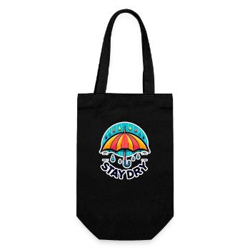 Restez au sec - Illustration de parapluie - Sac à bouteille - noir - Devant
