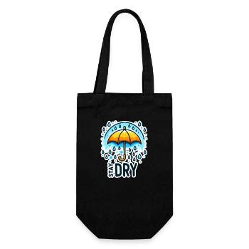 Restez au sec - Illustration de parapluie - Sac à bouteille - noir - Devant