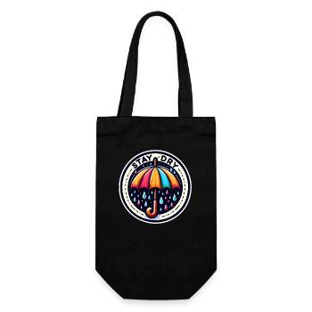 Restez au sec - Illustration de parapluie - Sac à bouteille - noir - Devant
