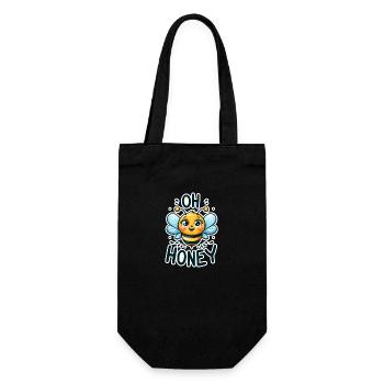 Oh Honey - Bees Illustration - Gift Bag for Bottles - black - Front