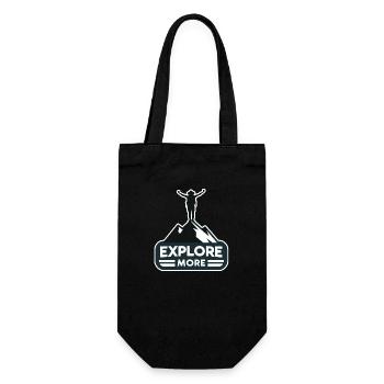 Explore more - Wanderer - Geschenkbeutel für Flaschen - Schwarz - Vorne