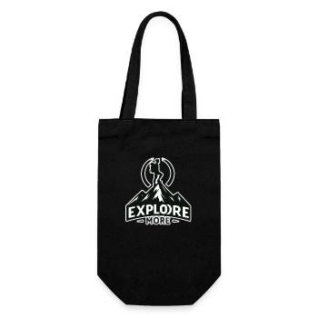 Explore more - Wanderer - Gift Bag for Bottles - black - Front