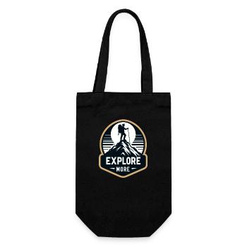 Explore more - Wanderer - Geschenkbeutel für Flaschen - Schwarz - Vorne
