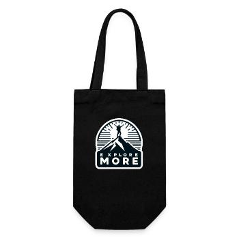 Explore more - Wanderer - Geschenkbeutel für Flaschen - Schwarz - Vorne
