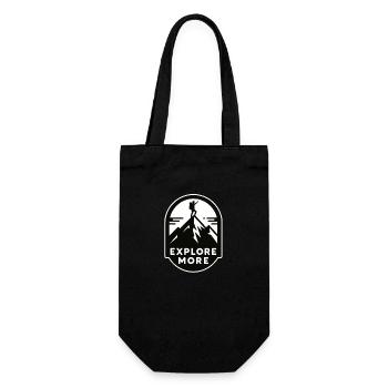 Explore more - Wanderer - Gift Bag for Bottles - black - Front
