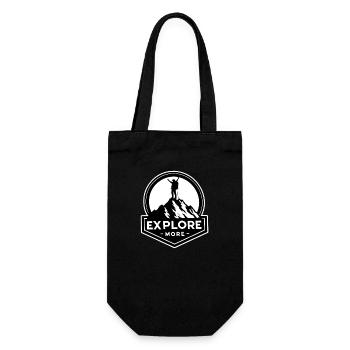 Explore more - Wanderer - Geschenkbeutel für Flaschen - Schwarz - Vorne