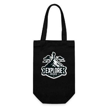 Explore more - Wanderer - Geschenkbeutel für Flaschen - Schwarz - Vorne