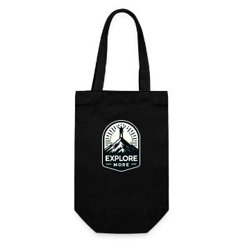 Explore more - Wanderer - Geschenkbeutel für Flaschen - Schwarz - Vorne