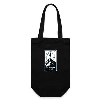 Explore more - Wanderer - Geschenkbeutel für Flaschen - Schwarz - Vorne