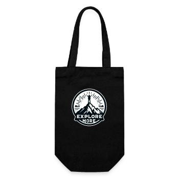 Explore more - Wanderer - Geschenkbeutel für Flaschen - Schwarz - Vorne