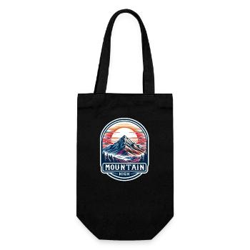 Mountain High - Berg Illustration - Gift Bag for Bottles - black - Front