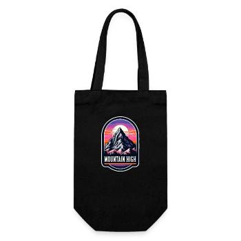 Mountain High - Berg Illustration - Gift Bag for Bottles - black - Front