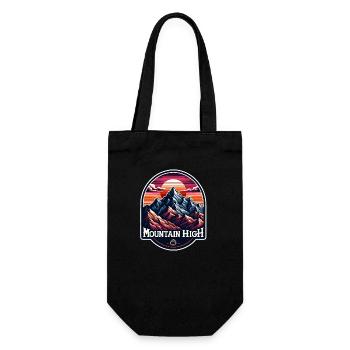 Mountain High - Berg Illustration - Gift Bag for Bottles - black - Front